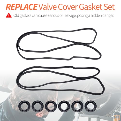 Image of HiSport Valve Cover Gasket VS50682R 11193-70010 VS50536 | Compatible with Toyota Avalon Camry Highlander RAV4 Sienna Venza Lexus ES350 RX350 RX450H Lotus Evora 2005-2016