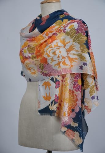 Image of VIC Cotton Modal Digital Print Scarf for Women | Digital Print Designer Stole | Soft Lightweight Luxury Wrap | Premium Cotton Modal Blend | 55 x 170 cm | VIC-SM-DP5517