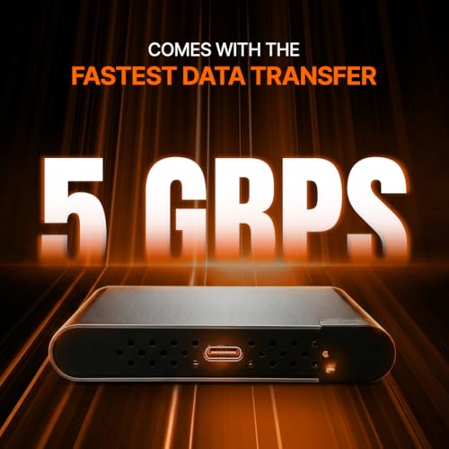 Image of TECHIE 2.5 inch External Hard Drive Enclosure, SSD /HDD Enclosure, USB 3.1 Gen 2, Type-C Aluminum Case, Tool-Less Fast Transfer, Up to 4TB