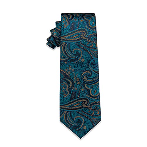 Image of YourTies Paisley Men's Necktie Woven Silk Floral Ties for Men Designer Formal Business Party Wedding