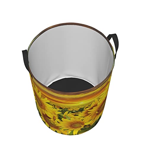Panier à linge pliable tournesol grand format pour la maison