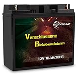 BLEI BATTERIE SPEZIFIKATION: 12v 18ah blei akku Typ: AGM Glasfaservlies,Spannung: 12V,18Ah,Farbe: Schwarz,Abmessungen: 3.03*7.12*6.57 Zoll. Kein Kabelbaum oder Montagezubehör enthalten.