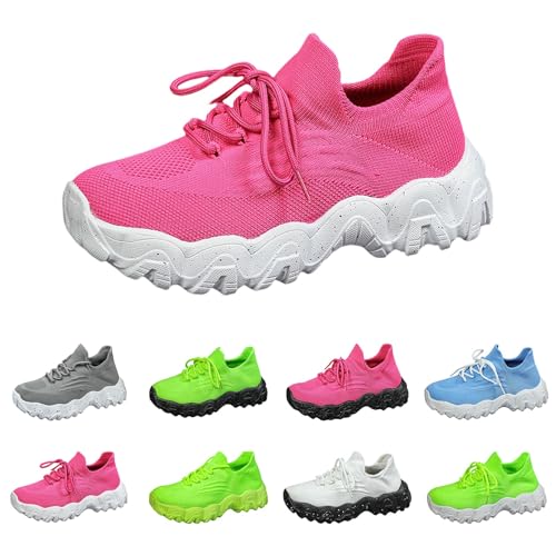 Zapatillas para mujer 35-44 - Zapatos con cordones para mujer, antideslizantes, con cordones, zapatillas de malla para correr, zapatillas de deporte al aire libre, zapatillas de entrenamiento, zapatos