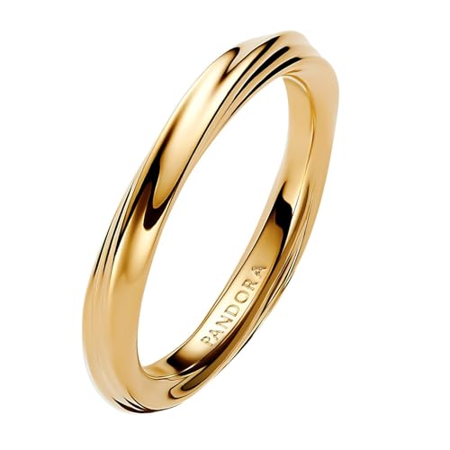 Bague pour femme Pandora en finition dorée texturée de haute qualité