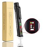 Automatische Abschaltung: Spannungsprüfer mit helle LED-taschenlampe, Low-Power-Anzeige bei Batteriespannung unter 2,5VSchalten Sie das Gerät nach 3 Minuten ohne Betrieb automatisch aus, was erhebliche Vorteile für den Stromverbrauch mit sich bringt.