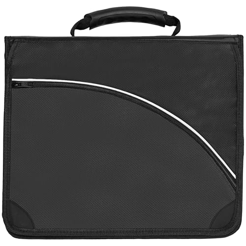 Avery 2" Inch Zipper Binder, 3 Round Rings, Durable Messenger Nylon Zipper Black Binder, Tablet Holder, 6-Pockets with 5 Tab Dividers, Carry-All Storage Binder (26051) image 4