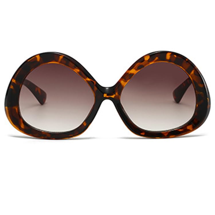 bullabulling Vintage Oversized Round Sunglasses For Women Men Shades Big Frame Trendy Hip Hop black Sun Glasses UV400