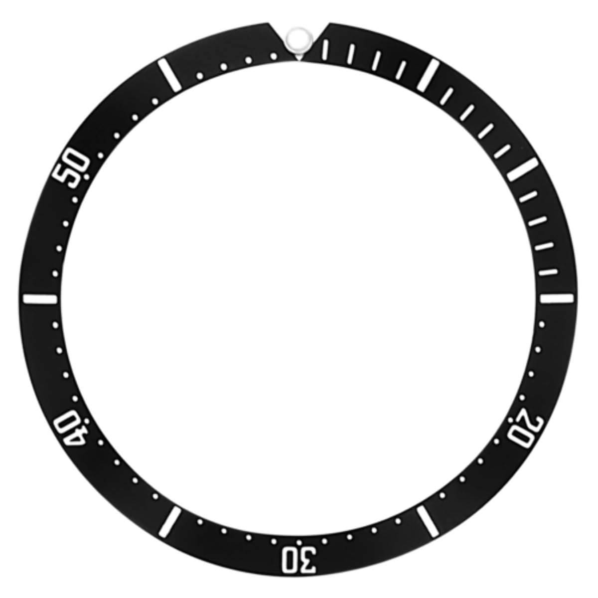 Ewatchparts Bezel Insert Compatible With Omega Seamaster 120 166.0250 Calibre 1010 Ploprof Watch Black