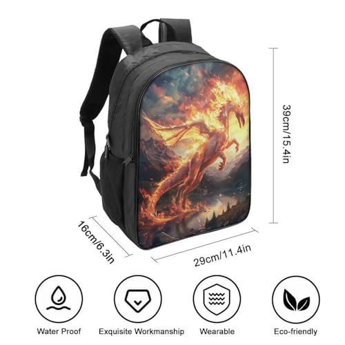 Mochila guardería pequeña Flame Pterosaur para el regreso a clases preescolar y excursiones 2