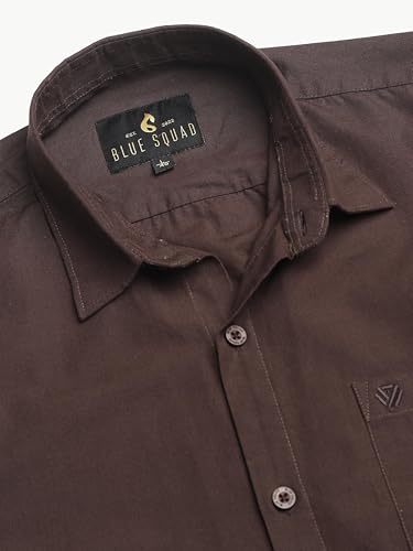 Image of Men's Cotton Linen Solid Shirt | Slim Fit Full Sleeve Casual Shirt | Lightweight | Breaethable | Stylish