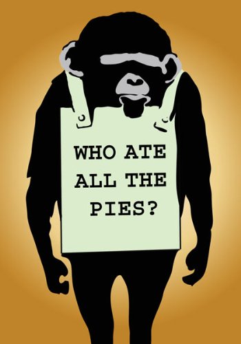 Who Ate All The Pies Greeting Card- Monkeysign Designer Range - Ms019