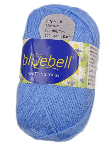 Image of 1 Pieces Blue Bell Wool, 100 gm Each Thick Yarn Best Used with Knitting Crochet Needles Wool Yarn for Knitting Needle Acrylic Thread Knitting Yarn (SkyBlue)