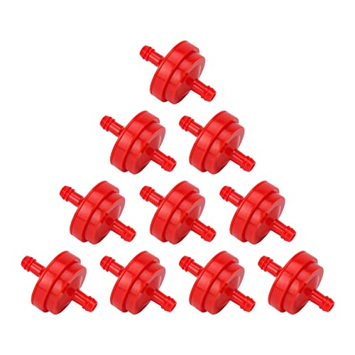 Carbbia 10 Pack Lawn Mower 1/4 Inch Inline Gas Fuel Filter For Briggs & Stratton 298090 298090S For John Deere Am107314 Lg298090 Lg298090S Pt4265 For Toro 42-5240 56-6360 #TOP2