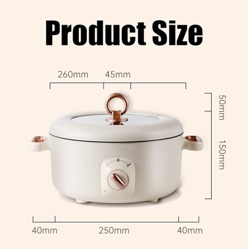 KhUkhu Electric Hot Pot, Electric Boiling Pot, Electric Cooking Pot, Portable Small Electric Pot, Dormitory Pot, Non-Stick Rice Cooker - Image 2