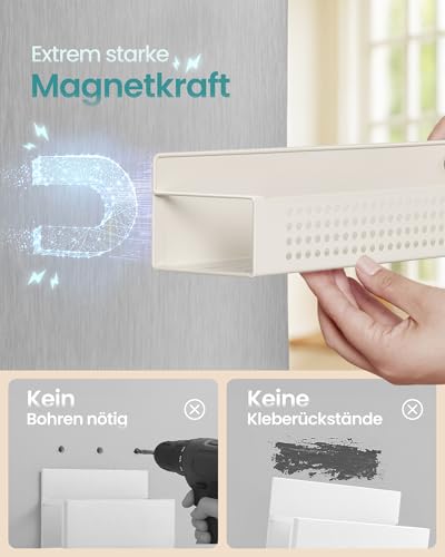 SONGMICS Gewürzregal magnetisch, 4er Set, Magnetregal, Gewürz Organizer – Ansicht 3