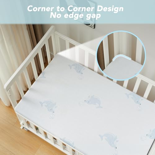 Image of Pack and Play Mattress, Dual-Sided 38x26 inch Memory Foam Crib Mattress Pad for Infant & Toddler, Playpen Mattresses Topper with Washable Cover, Fits Most Pack N Play