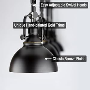 Kira Home Broadway 30" Industrial 4-Light Directional Track Lighting, Vintage Wall/Ceiling Light + Adjustable Heads, Oil Rubbed Bronze Finish Kira Home Broadway 30 Industrial 4 Light Directional Track Lighting Vintage WallCeiling Light Adjustable Heads Oil Rubbed Bronze Finish
