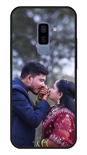 Image of NDCOM for Customised Samsung Galaxy S9 Plus Back Cover | Rugged S9 Plus Phone Case | Samsung S9+ Mobile Cover DIY Personalised Photo Design | Customized Gift Custom Text Name Printed Metal Case