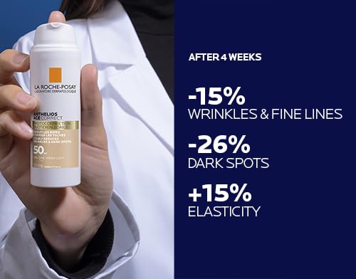 La Roche-Posay Anthelios Age Correct SPF50 Cream 50ml – Anti-Ageing Day Sunscreen, Smooths Wrinkles & Firms the Look of Skin with Very High UV Protection for Sensitive Skin