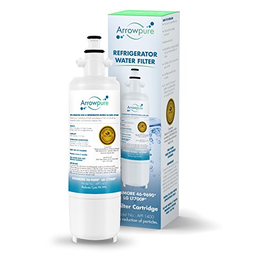 APF-1400X3 Water Filter for LG Refrigerator LT700P, ADQ36006101, Kenmore 9690 Water Filter Replacement, 46-9690, RWF1200A, RFC1200A, FML-3, LFX25991ST In-Refrigerator Water Filters, 1-Pack