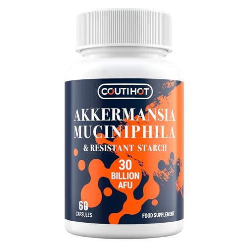 Akkermansia Muciniphila Probiotic, 30 Billion AFU, Gut-Friendly Formula with GLP-1 Relevance, Metabolism & Gut Lining Focus, 60 Capsules