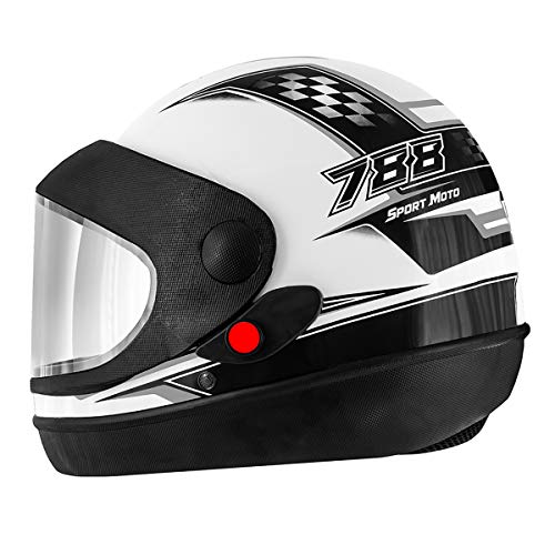 Pro Tork Capacete Super Sport Moto 60 multicor (Branco/Cinza/Preto)