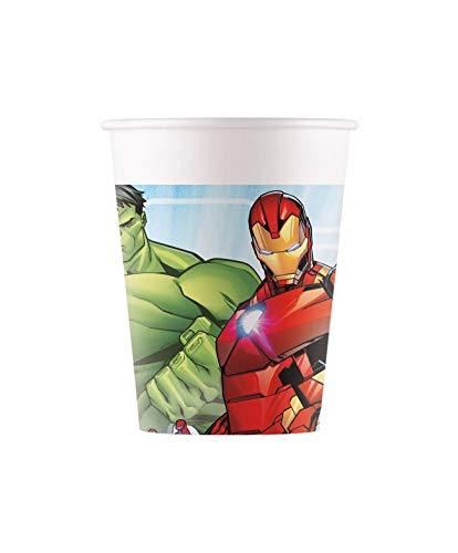 Procos Lot de 8 gobelets Carton Mighty Avengers 25 cl