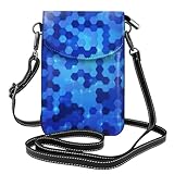 Description du matériau : cet étui de téléphone à motif hexagonal bleu est fabriqué en cuir synthétique doux, en cuir synthétique imperméable, et une doublure douce pour éviter de frotter le téléphone et causer tout dommage. Boucle magnétique, matériel doré, bandoulière amovible.