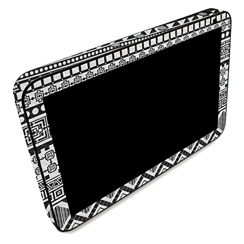 Image of MightySkins Carbon Fiber Skin Compatible with Amazon Echo Show 8 (Gen 2) - Black Aztec | Protective, Durable Textured Carbon Fiber Finish | Easy to Apply | Made in The USA