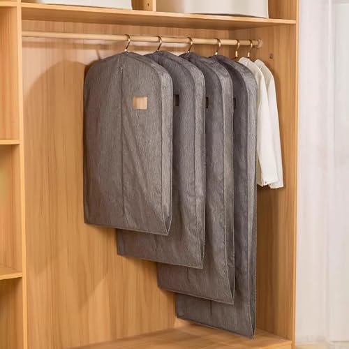 Breathable Oxford Cloth Garment Bags for Hanging Clothes, Zippered Storage Suit Bags, 43.3in/110cm, Durable & Lightweight, Ideal for Home Organization (Purple)3