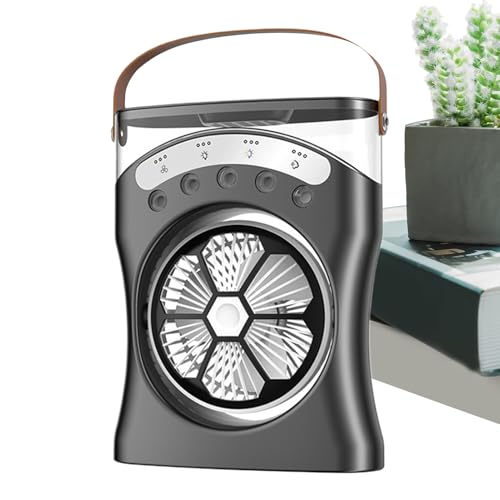 Sghtil Ventilador Con De Agua | Ventilador Con Pulverizador Recargable Y Enfriador,De Enfriamiento 3 Velocidades Y Rotación 180 Grados Para Camping, Playa, Dormitorio, Sala De