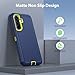 ACAGET Case for Samsung A56 Heavy Duty with Port Anti Dust Plug Matte Protective Phone Cases for Galaxy A56 5G Shockproof Dual Layer Rubber Bumper Shell + PC Cover for Samsung Galaxy A56, Blue/Green