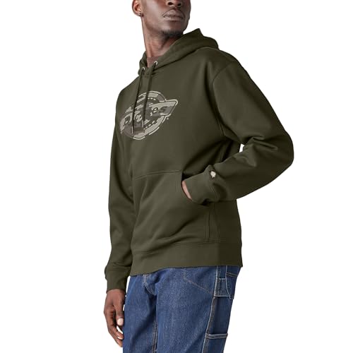 Dickies Men's Big & Tall Water Repellent Camo Logo Hoodie2