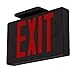 LFI Lights® Standard Exit Sign, UL 924 Listed, Red LED, Black, 120/277VAC Hardwired with Battery Backup, Wall, Ceiling or Side Mount, Optional Double Face and Knock Out Arrows LEDRBBB