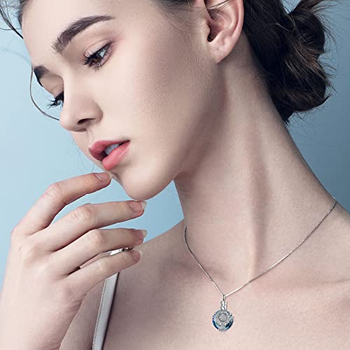 PROESS Tree of Life Necklace 925 Sterling Silver Viking/Viking Urn/Star of David/Lotus/Guitar Pendant Necklace Tree of Life Jewelry Gifts for Women Men for Birthday Christmas3