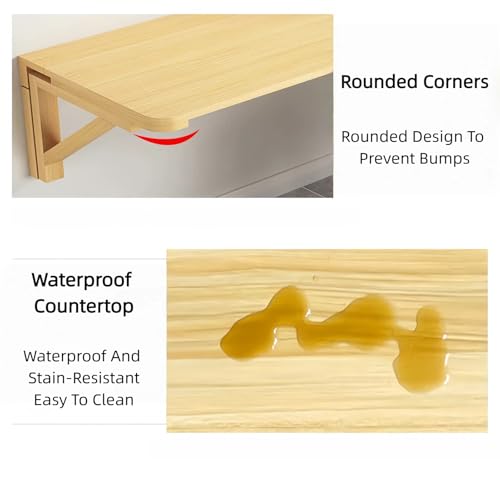 Table pliante en bois multifonction compacte pour la maison et le bureau - 5