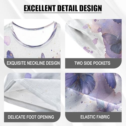 senya Short Sleeve Pajamas Sets Summer Cotton Sleepwear Butterflies Whose Wings4