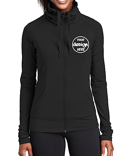 INK STITCH Women Lst852 Custom Personalized Embroidery Logo Texts Stretch Full Zip Jackets