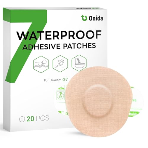 Onida Dexcom G7 Adhesive Patches 20PCS,Waterproof Over Patches for G7 & Stelo Flexible CGM...