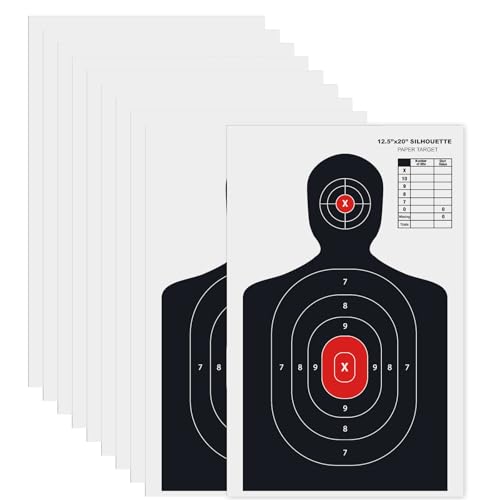 10PCS Paper Targets for Shooting Range, 14X22 Inches Shooting Targets for Indoor and Outdoor Use,