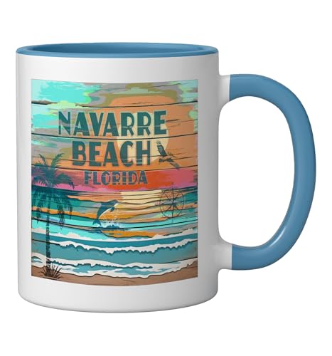 Taza Cerámica Azul/Blanca de 11 onzas miniatura 2