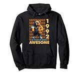 33rd birthday bear legends september 1992 33 years old mens felpa con cappuccio