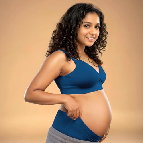 Image of &Circus Padded Maternity Bra | Pull Down Feeding Bra for Women | Padded Bra for Women Slip On | Suitable with Maternity Clothes | PureSoft Micromodal