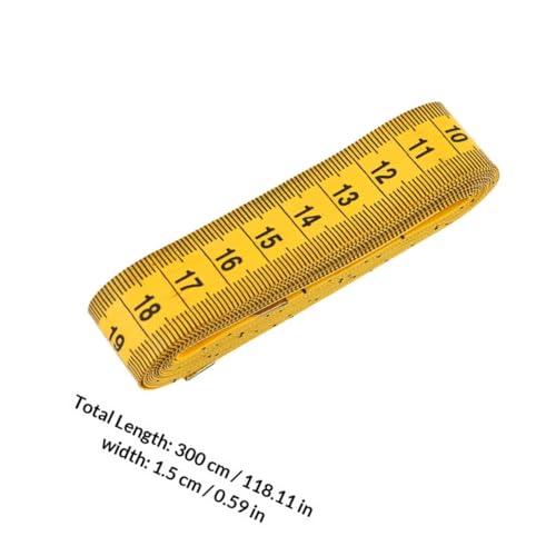 Cinta métrica flexible amarillo 3 metros doble cara 2 piezas miniatura 2