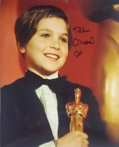 Tatum O'Neal WINNING OSCAR FOR PAPER MOON 1974 signed 8x10#G26