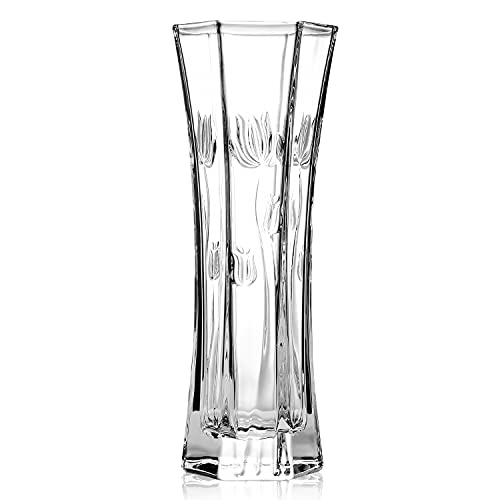 CS-Crystal-Vase-12-inch-high-Tulip-Design-for-Flowers-Decor-Lovely-Nice-Shiny-Piece-Perfect-as-a-Gift-Suitable-for-All-Occasions CS Crystal Vase 12 inch high Tulip Design for Flowers Decor Lovely Nice Shiny Piece Perfect as a Gift Suitable for All Occasions