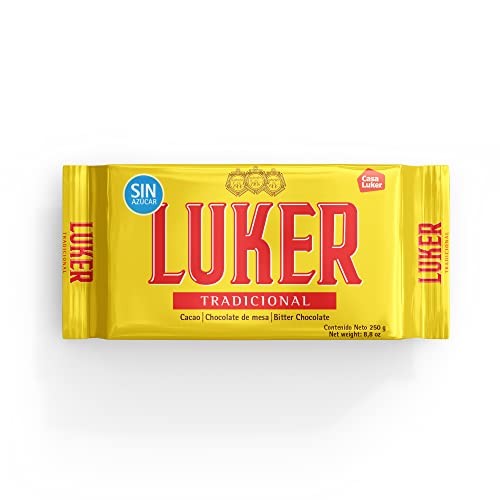 Casa Luker - Chocolate Negro Sin Azúcar - 250 g - Alto Contenido en Fibra y Antioxidantes -...