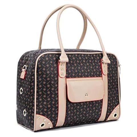 Betop House Pet Carrier Tote Around Town Pet Carrier Portable Dog Handbag Dog Purse for Outdoor Travel Walking Hiking, Brown, 14.17''*11''*6.3'' Cover