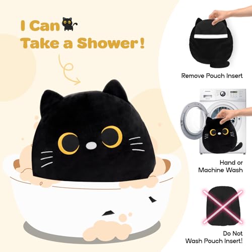 Image of Cat Microwavable Heating Pad Stuffed Animals for Period Cramps Pain Relief | Microwave Portable Heated Pads, Heatable & Coolable Lavender Scented Plush, Cute Stuff Gifts for Women Teen Girls Cat Lovers