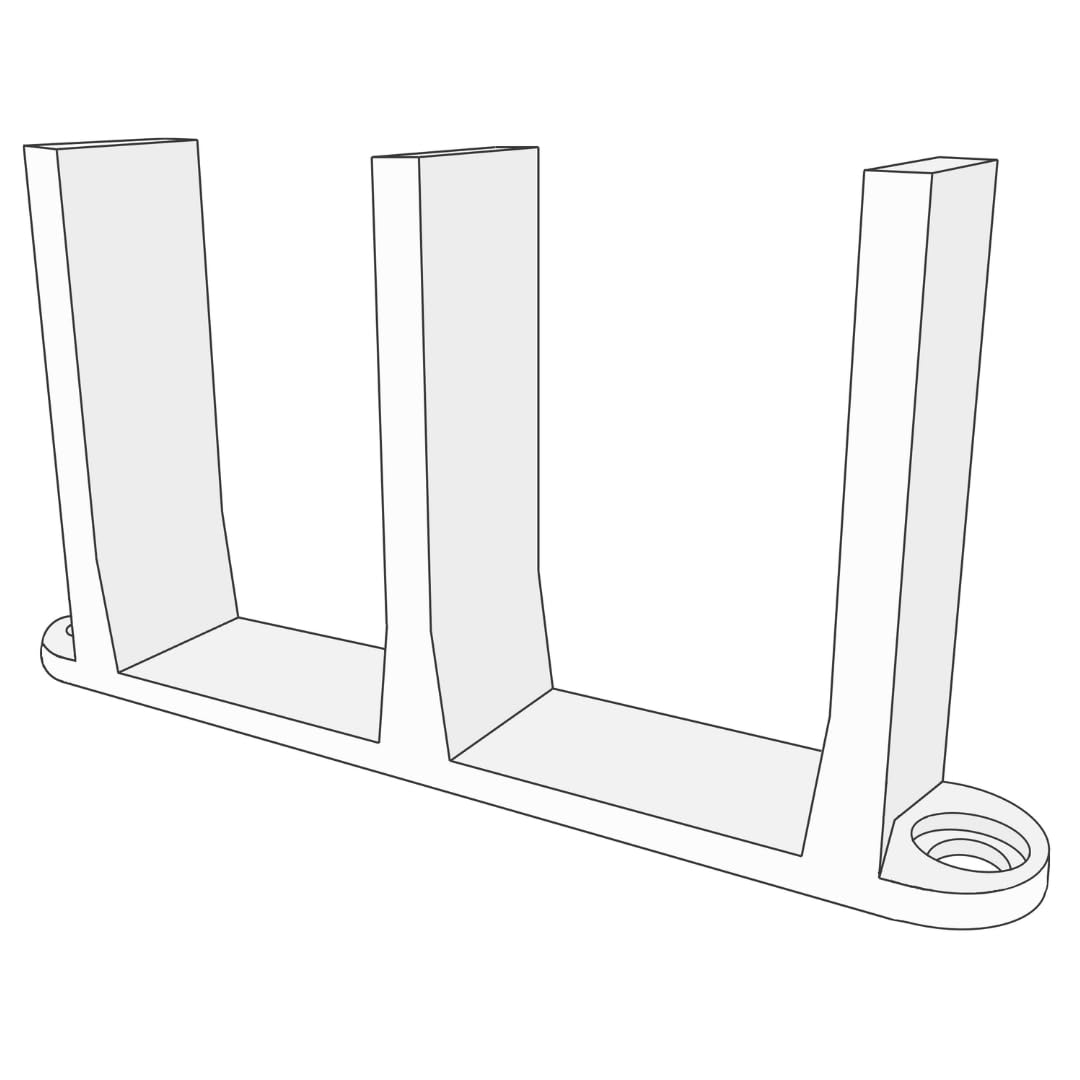 Sliding Closet Door Floor Guide Bracket | Universal Fit for 1-3/8" Width Bypass Doors (White) | Grovers Home Solutions